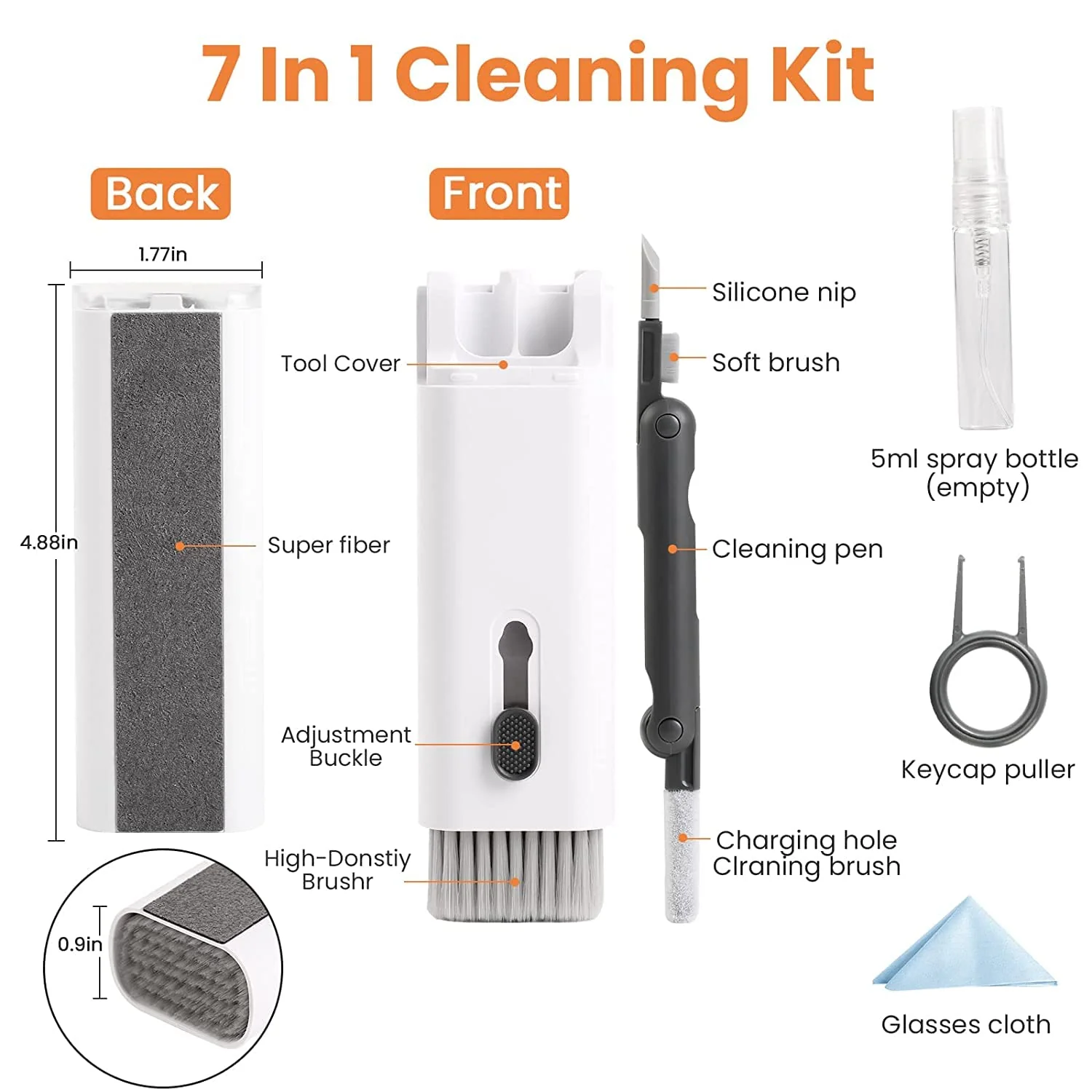 7-in-1 Electronics Cleaner Kit, Cleaning Pen for AirPods, Headphones, Mobiles, Laptops - Image 5
