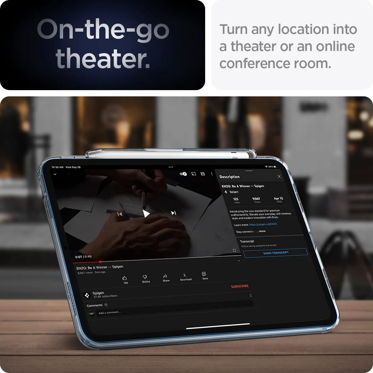 Apple iPad Transparent Clear Back Shell Cover Kick Stand Case - Image 6