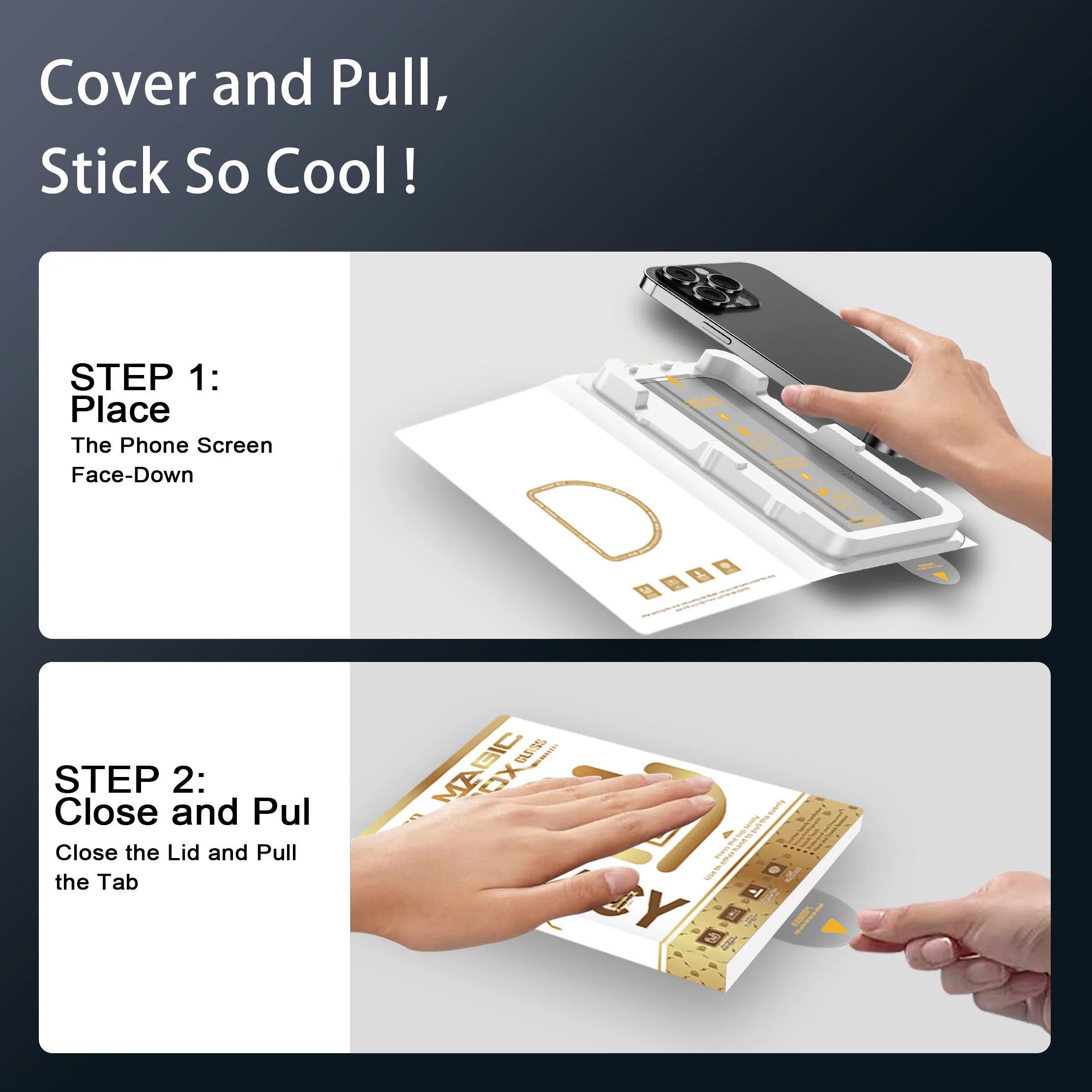 iPhone Tempered Glass , Screen Protector Guard with Easy Fix Auto Dust-Elimination Tool - Image 7