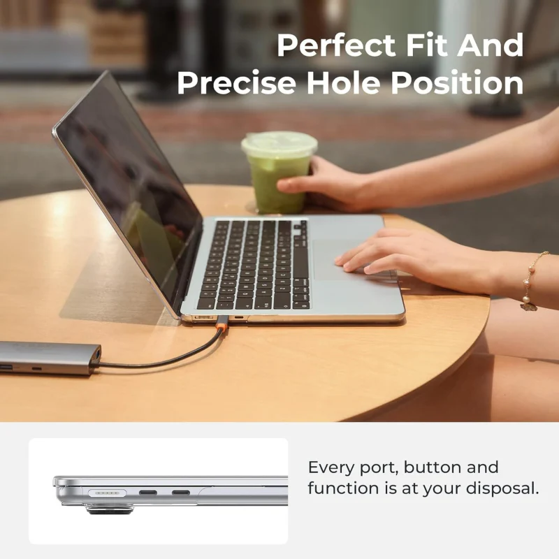 MacBook Protective Hard-shell Transparent Crystal Clear - Anti Yellow Laptop Case Cover - Image 3