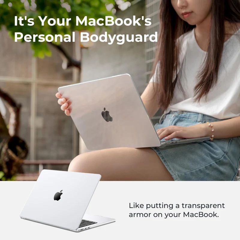 MacBook Protective Hard-shell Transparent Crystal Clear - Anti Yellow Laptop Case Cover - Image 6