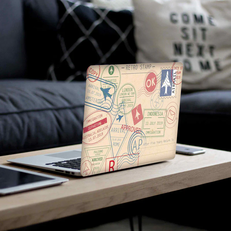 Retro Stamps Laptop Skins - Image 3