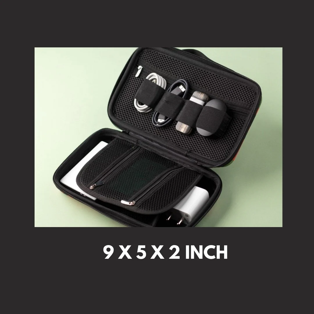 Tech Organizer Large Case for Electronics Accessories - Charger/Hard Drive/USB Cables/Power Bank/Earphones & More - Image 5